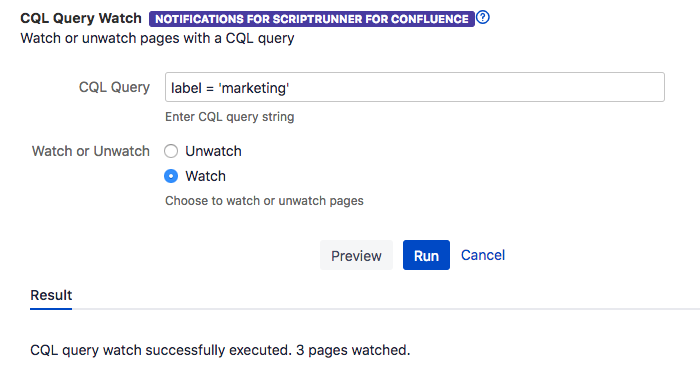 cql query watch watch