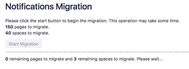 notifications migration page update