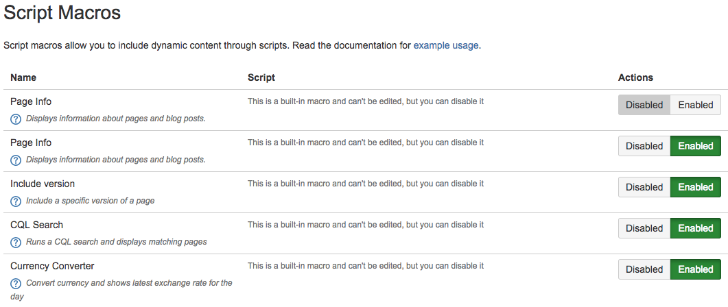 script macros section